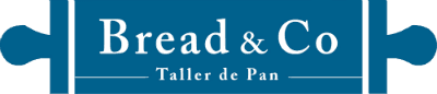 Logotipo anterior de Bread&Co, construido alrededor de una forma de rodillo