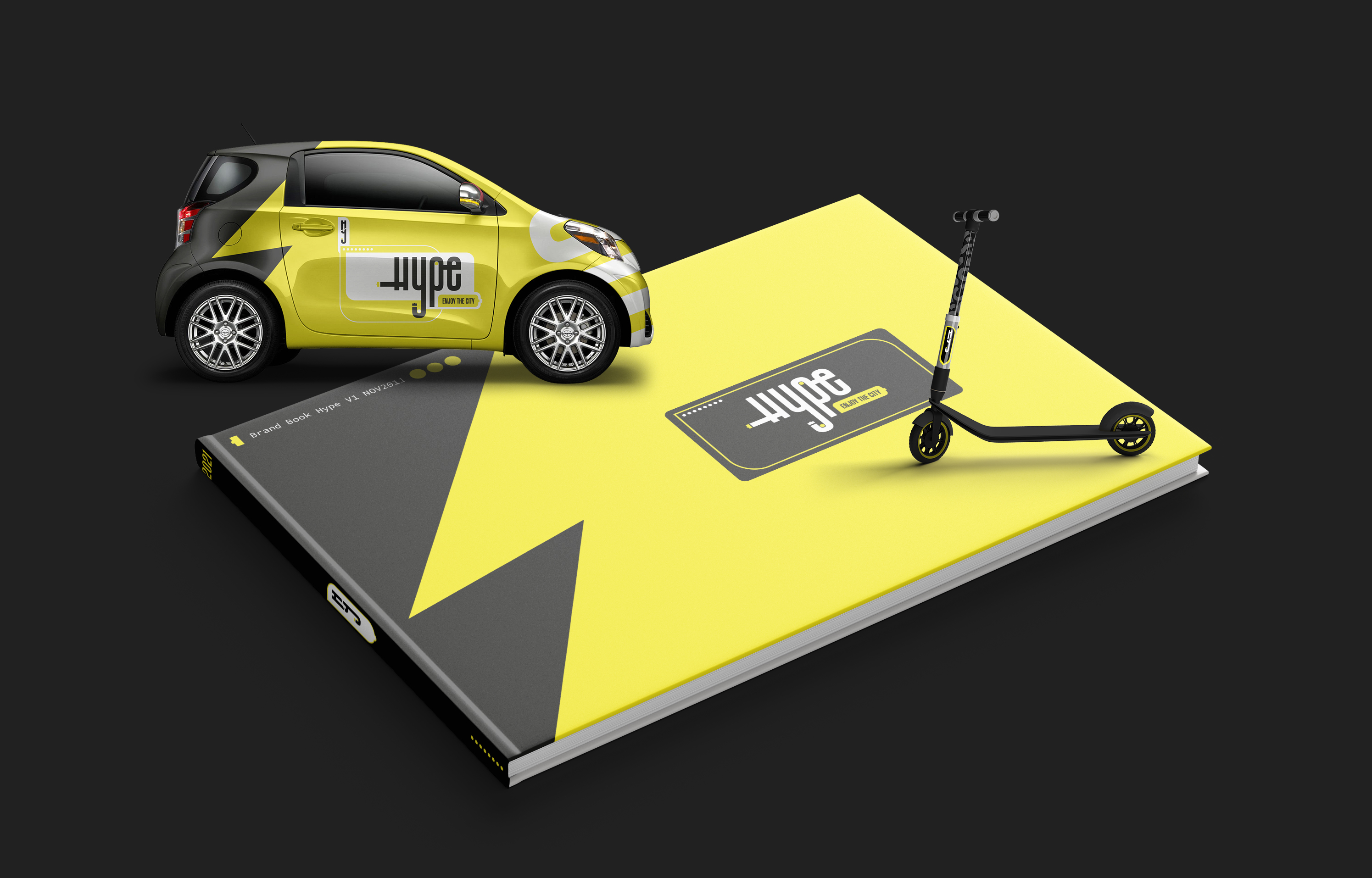 Identidad conceptual Hype aplicada a movilidad urbana